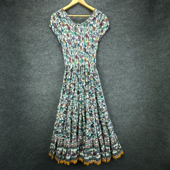 **SOLD**Soft Surroundings Kara Maxi Floral Dress Large Tiered Boho Cottagecore - Picture 4 of 14